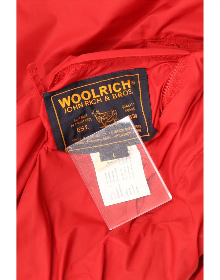 WOOLRICH Herren Bomber Wendejacke UK 40 Large Red Nylon