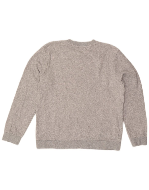 Fila Jungen-Sweatshirt mit Grafik, 11–12 Jahre, grau gesprenkelte Baumwolle