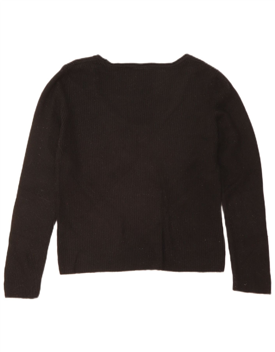 Zara Damen Top Langarm UK 18 XL Schwarz Viskose
