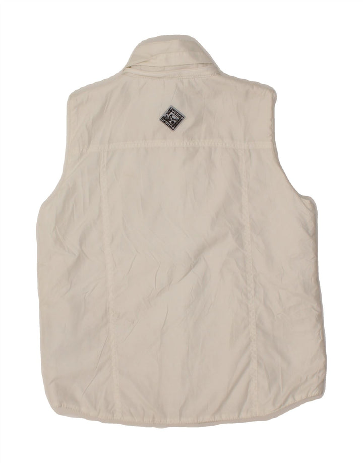 TUCANO URBANO Boys Padded Gilet 9-10 Years White Polyester Vintage Tucano Urbano and Second-Hand Tucano Urbano from Messina Hembry 