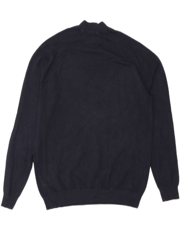 Rollkragenpullover für Damen von Zara, Gr. 10, Größe S, Marineblau, Viskose