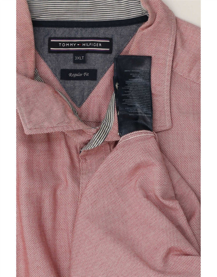 Tommy Hilfiger Herren-Hemd, groß, reguläre Passform, 3XL, rote Baumwolle