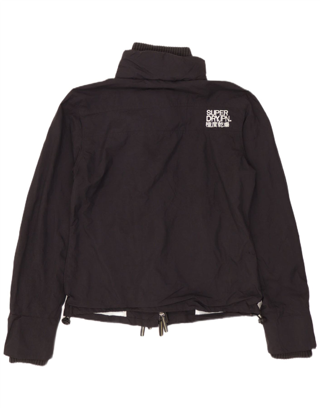 Superdry Damen Regenjacke UK 16 Large Schwarz Nylon