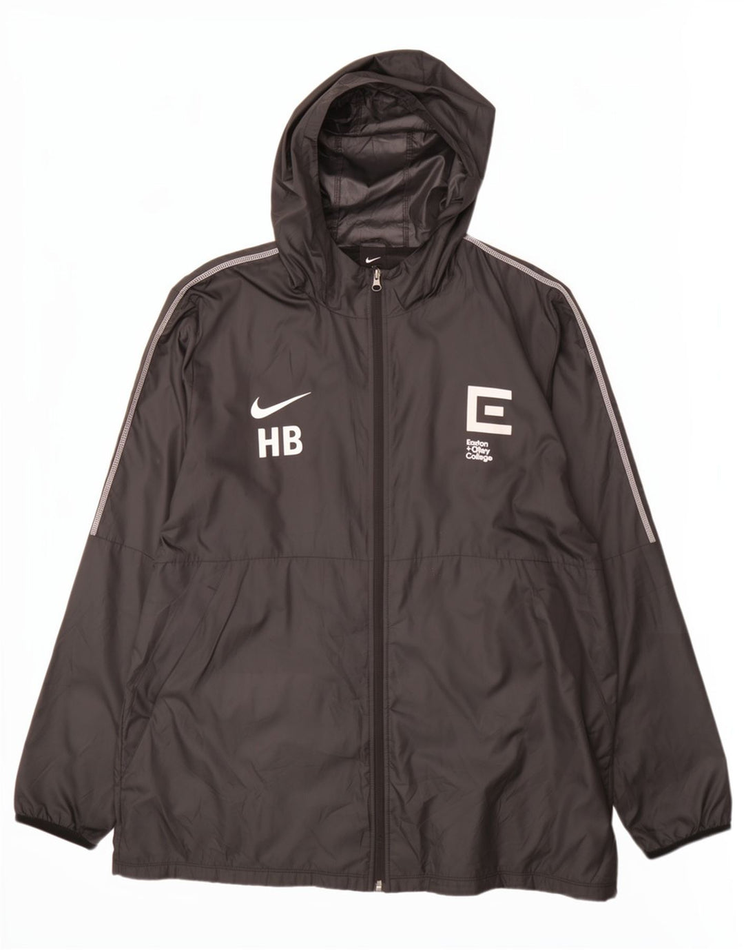 Nike Herren Graphic Hooded Rain Jacket UK 42 XL Schwarz Polyester