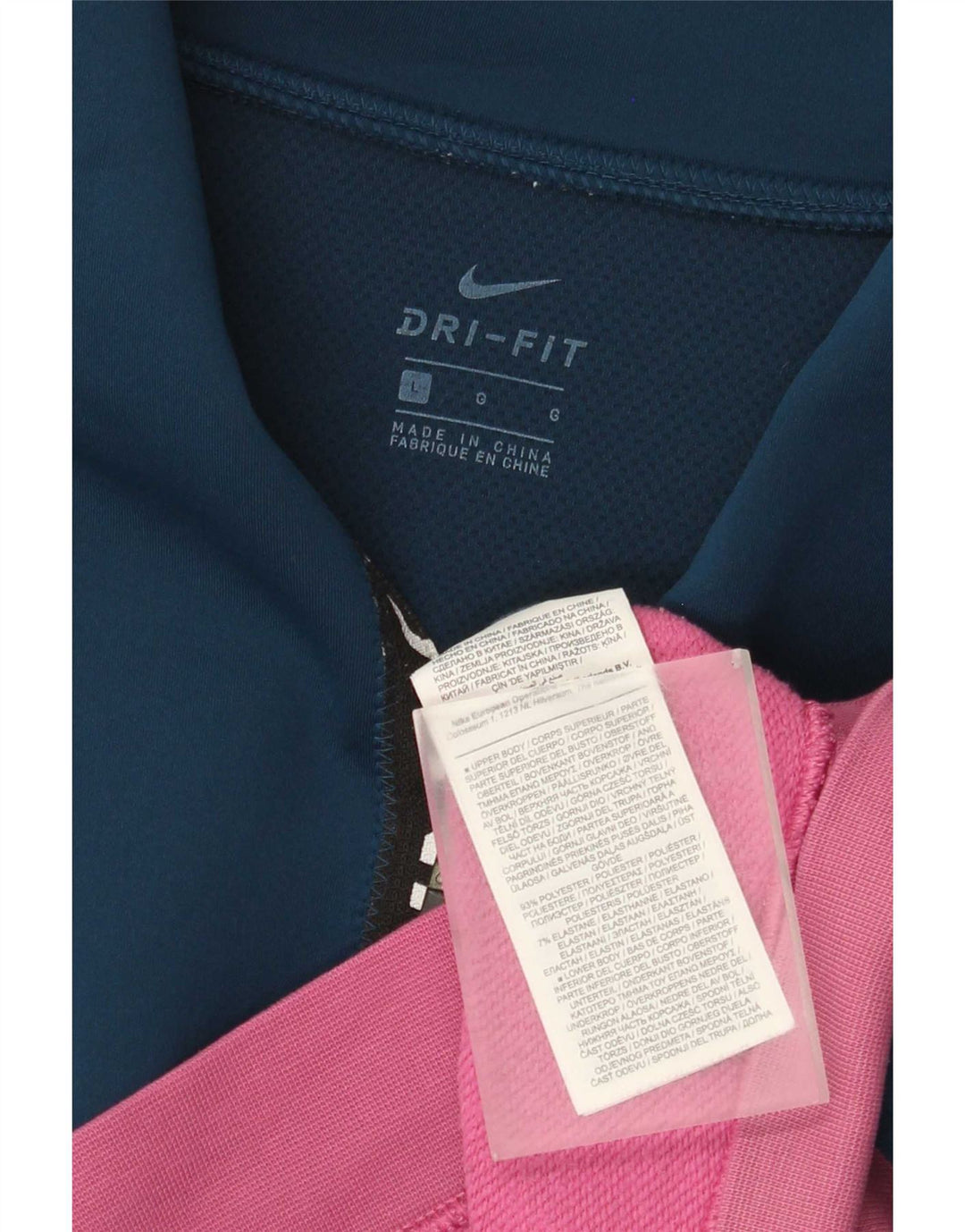 Nike Damen Dri Fit Graphic Pullover Trainingsanzug Top UK 16 Large Blau