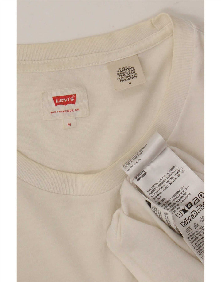 Levi's Herren-T-Shirt-Oberteil aus mittelweißer Baumwolle
