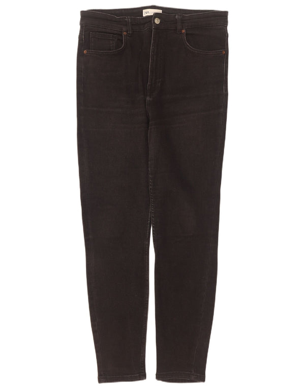 Zara Damen Skinny Jeans EU 44 XL W34 L28 Schwarze Baumwolle