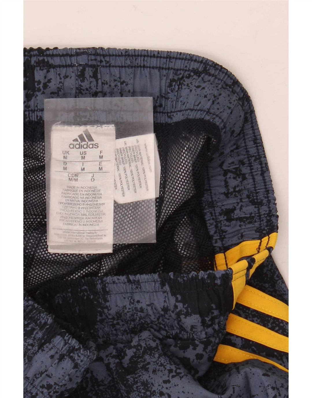 Adidas Herren Sportshorts Mittelgraues Batik-Polyester