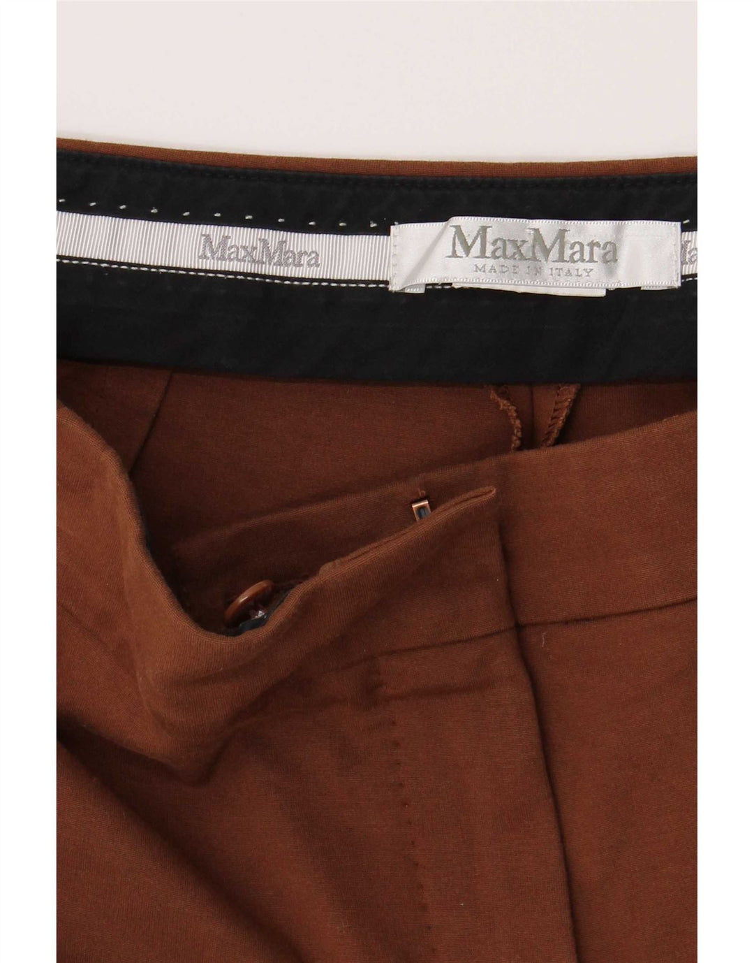 Max Mara Damen Slim Freizeithose W30 L26 Braun
