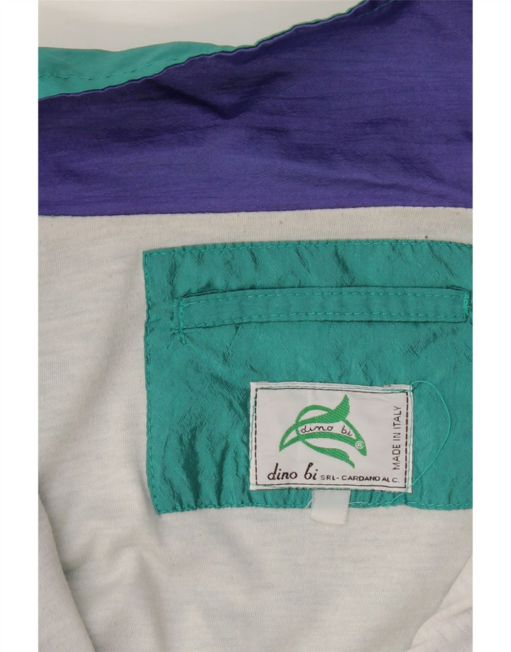 Vintage Herren Trainingsanzug Top Jacke XL Grün Farbblock