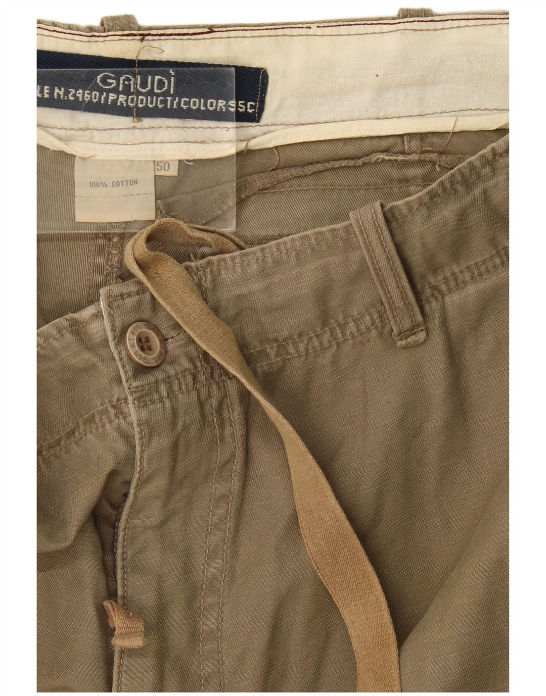 Gaudi Herren Cargoshorts IT 50 Large W38 Khaki Baumwolle