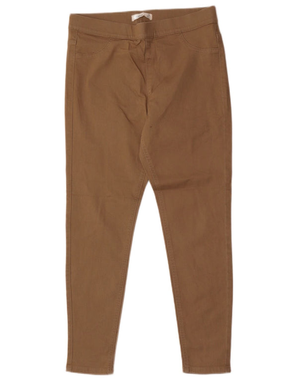 Marks & Spencer Womens Jegging Casual Trousers UK 12 Medium W30 L26 Beige