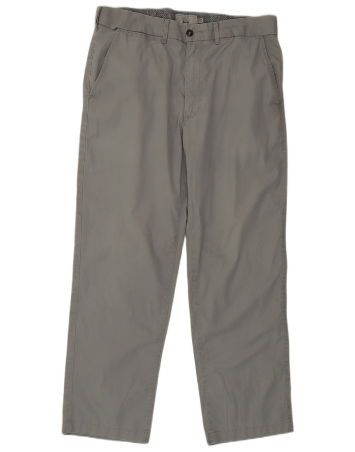 Marks & Spencer Herren-Chinohose, normal, W34, L29, Grau, Baumwolle
