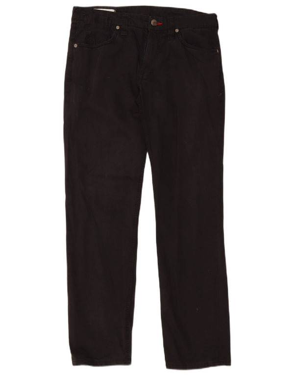 Gas Damen Gerade Freizeithose W31 L30 Schwarze Baumwolle