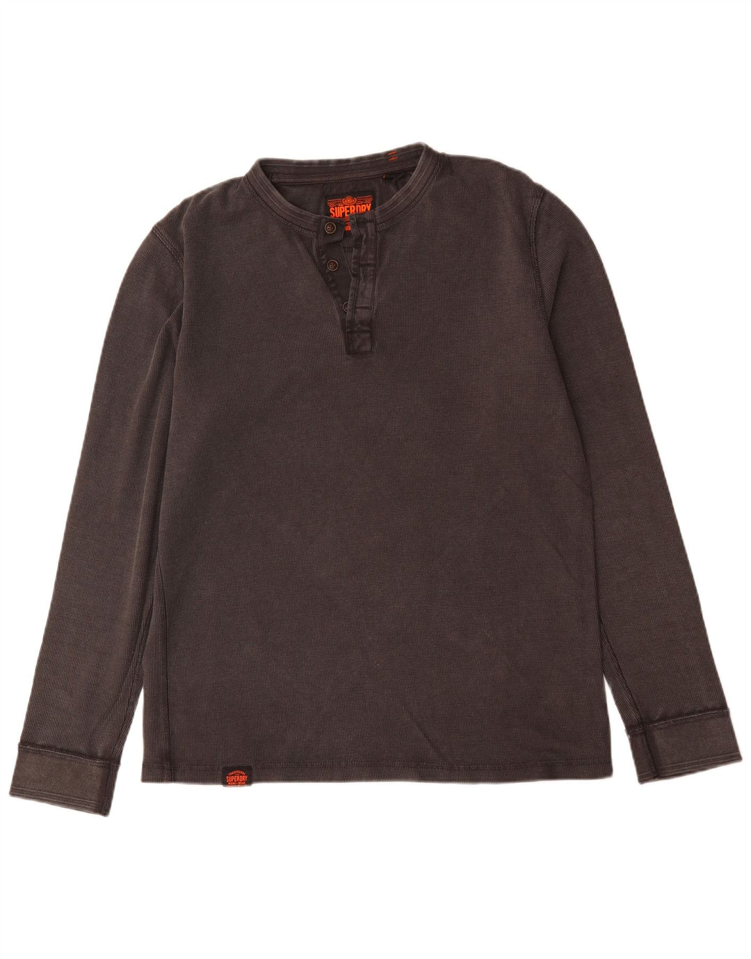 Superdry Herren-Oberteil aus langärmliger Baumwolle in Grau