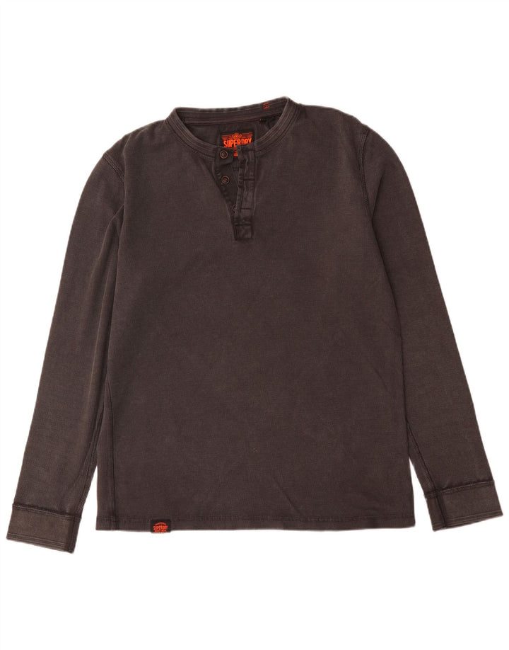 Superdry Herren-Oberteil aus langärmliger Baumwolle in Grau