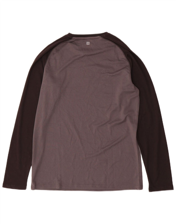 Mountain Warehouse IsoCool-Oberteil für Herren, langärmelig, mittelgrau, Farbblock