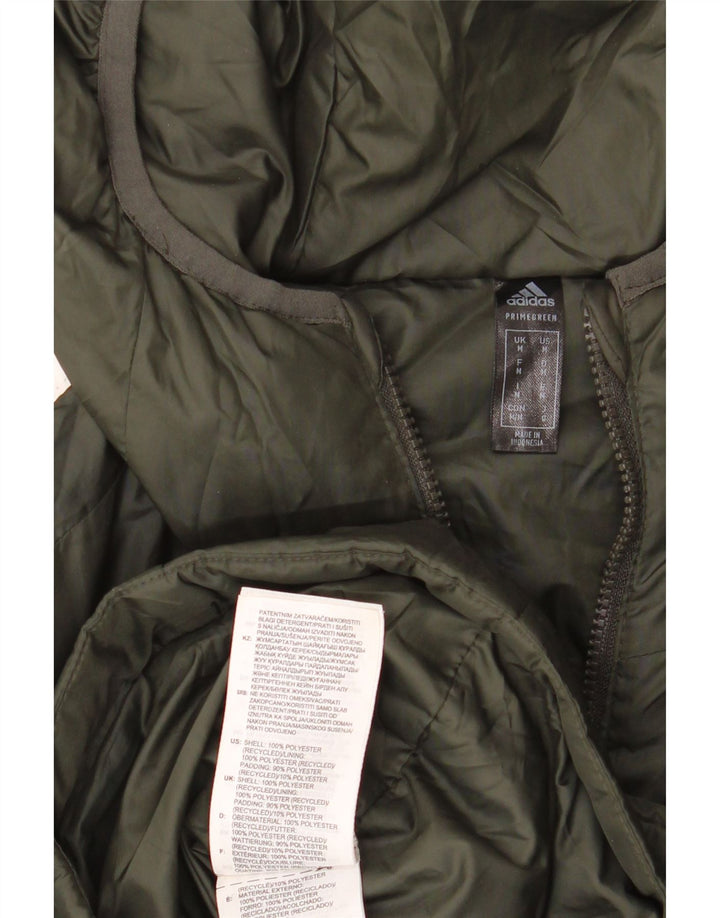 Adidas Herren-Jacke mit Kapuze, gepolstert, UK 38, Mittel-Khaki, Polyester