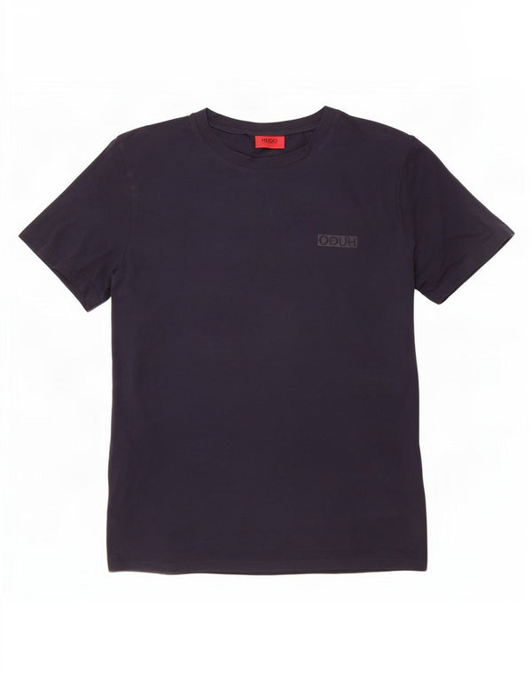 Hugo Boss Herren T-Shirt Top Medium Marineblau Baumwolle