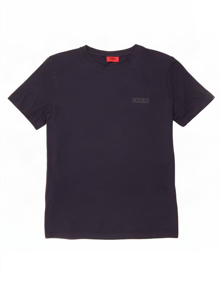 Hugo Boss Herren T-Shirt Top Medium Marineblau Baumwolle