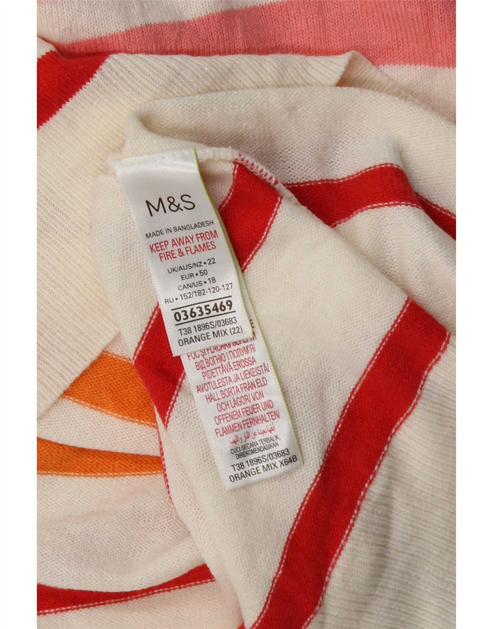 Marks & Spencer Damen-Pullover mit Rundhalsausschnitt, UK 22 3XL, mehrfarbig