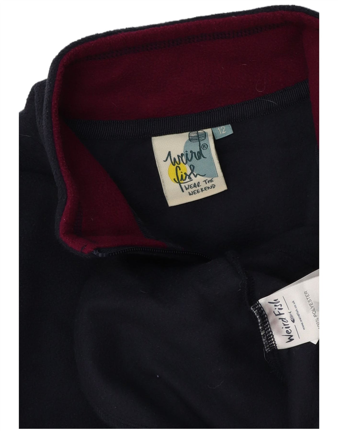 Weird Fish Damen Fleecejacke UK 12 Medium Marineblau Polyester