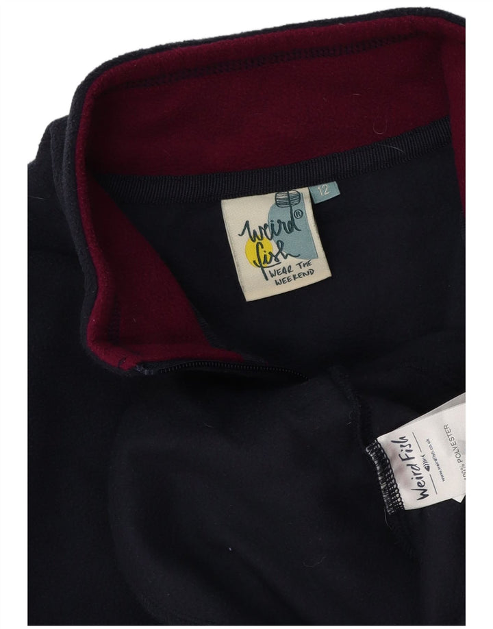 Weird Fish Damen Fleecejacke UK 12 Medium Marineblau Polyester