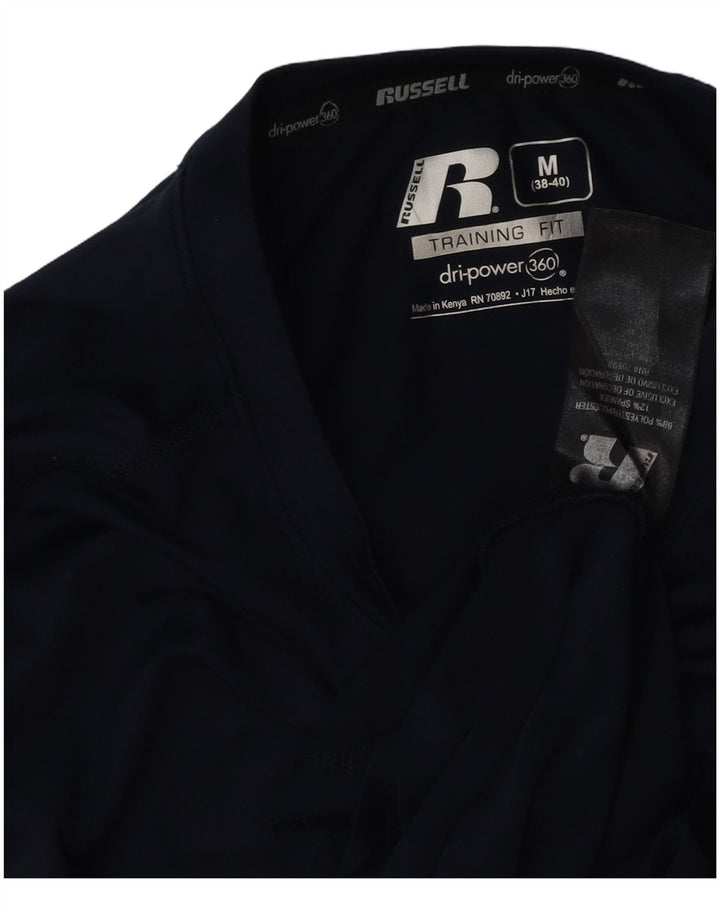 RUSSELL ATHLETIC Herren Top Langarm UK 38/40 Mittel Marineblau Polyester