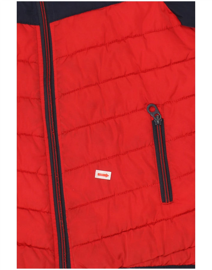 Joules Wattierte Jacke mit Kapuze für Jungen, 7–8 Jahre, Marineblau, Farbblock