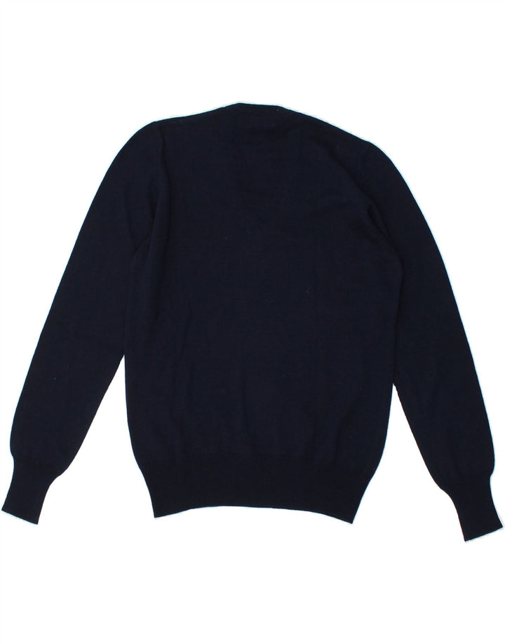 VINTAGE Womens V-Neck Jumper Sweater IT 50 XL Navy Blue | Vintage Vintage | Thrift | Second-Hand Vintage | Used Clothing | Messina Hembry 