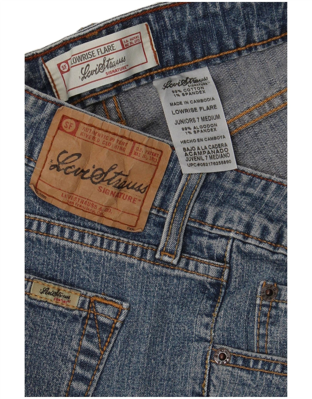 LEVI'S Schlagjeans für Mädchen, 6–7 Jahre, W30 L31, blaue Baumwolle