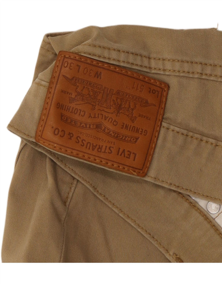Levi's Herren 511 Slim Freizeithose W30 L30 Beige Baumwolle