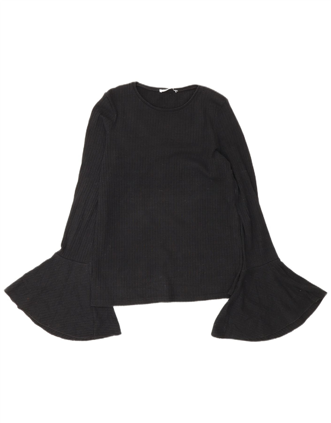 Zara Damen Trafaluc Top Langarm UK 10 Small Schwarz