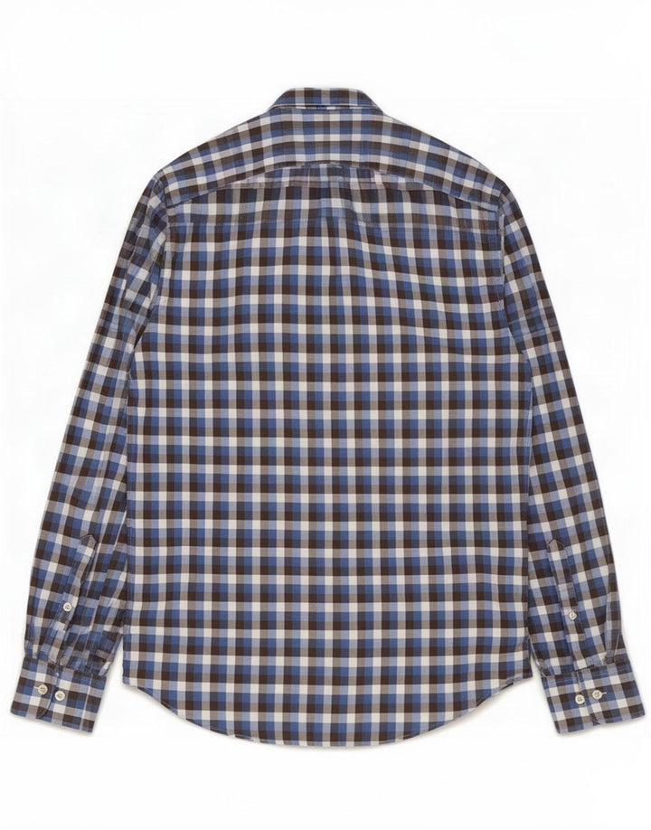 Gant Herren-Flanellhemd, klein, marineblau, Gingham-Baumwolle
