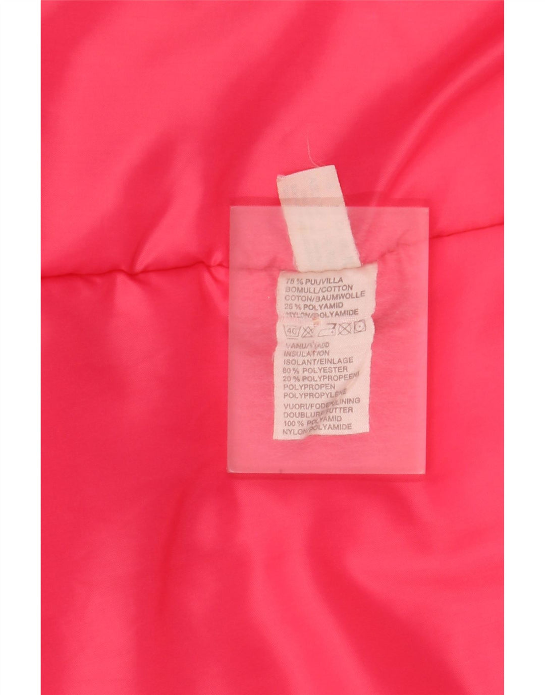 Vintage Damen Übergroßer gepolsterter Mantel UK 8 Kleine rosa Baumwolle