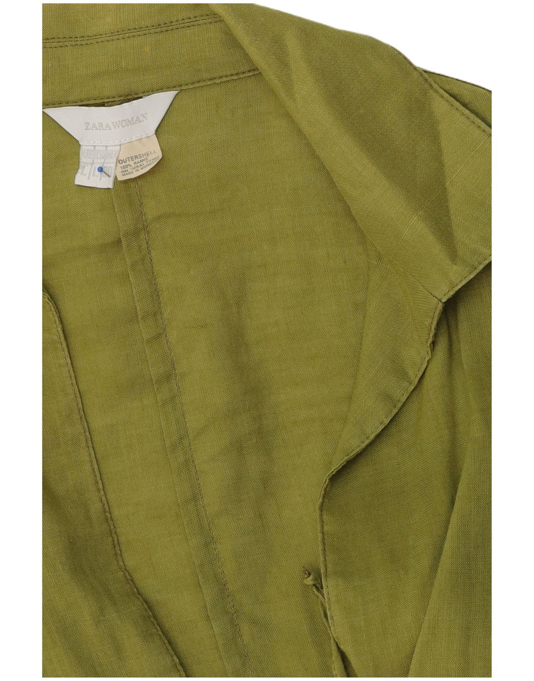 Zara Damen Blazer Jacke UK 16 Large Green Ramie