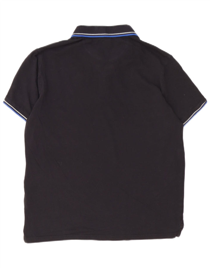 Champion Herren-Poloshirt, groß, aus schwarzer Baumwolle