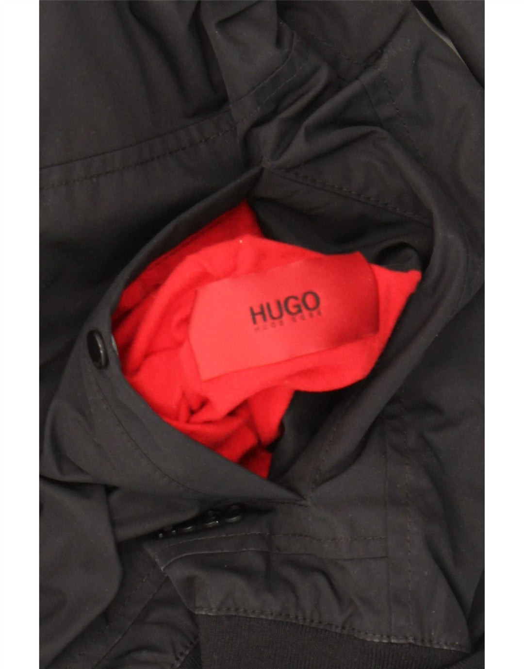 Hugo Boss Herren Wendejacke UK 36 Small Schwarz Polyamid