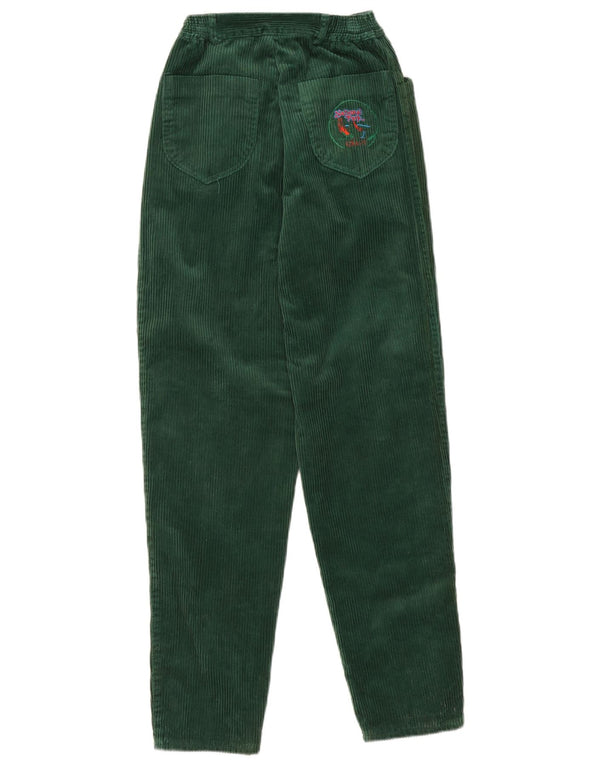 Vintage Damen Slim Cordhose IT 42 Medium W28 L31 Grüne Baumwolle