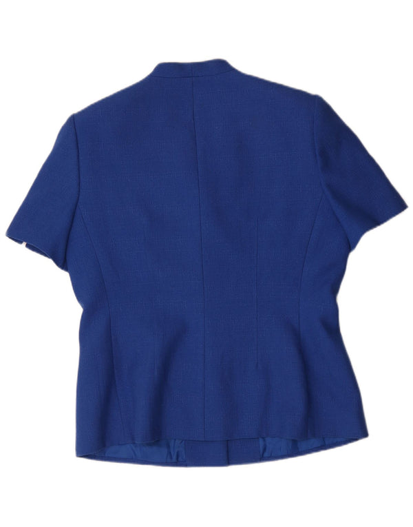 Kasper Damen-Blazer, kurzärmelig, 4 Knöpfe, Gr. 14, Blau