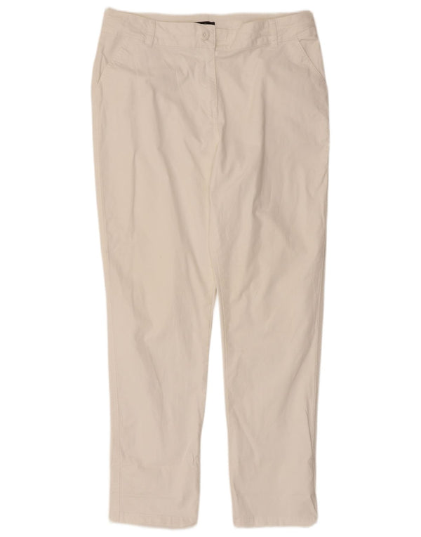 M&Co Damen Slim Chinohose UK 14 Large W34 L29 Weiße Baumwolle