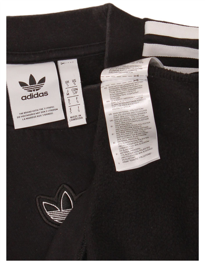ADIDAS Herren-Sweatshirt mit lockerer Passform, Grafik, Größe S, schwarze Baumwolle