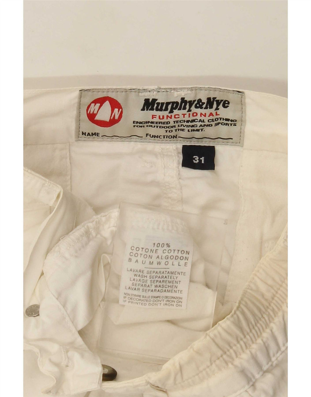 Murphy & Nye Herren Chinoshorts W31 Mittelweiße Baumwolle