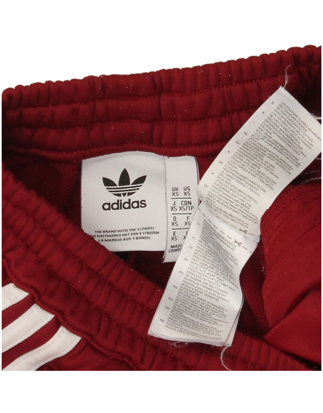 ADIDAS Herren-Trainingshose, Jogginghose, XS, Burgunderrot, Polyester