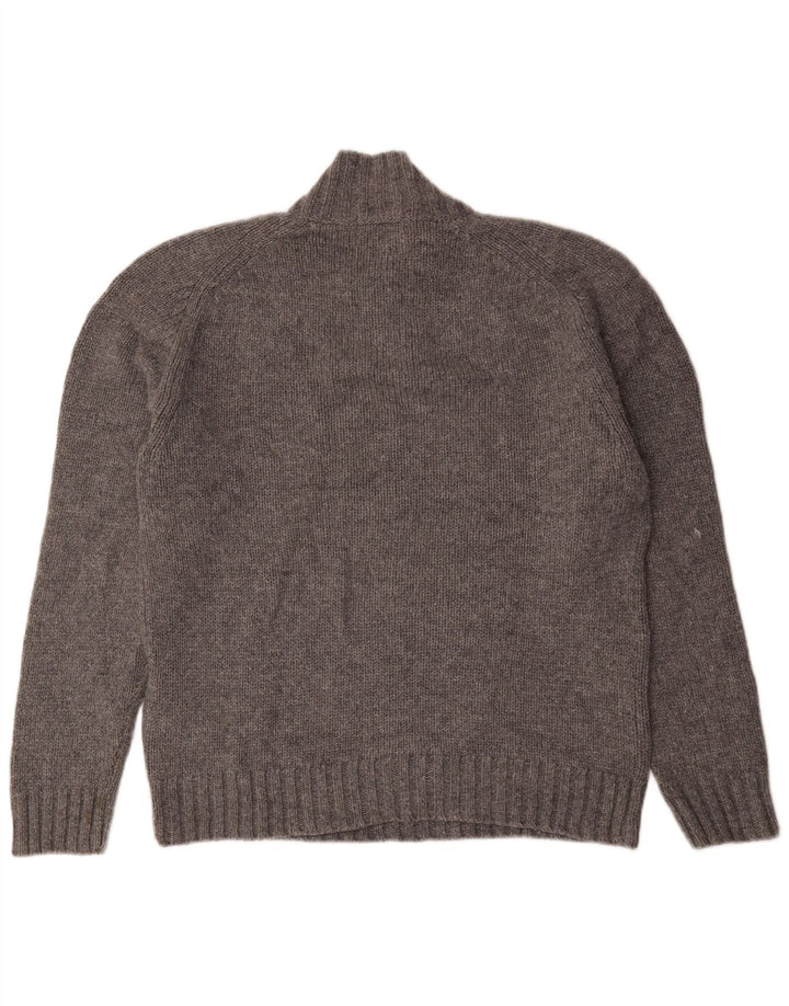 Marks & Spencer Herren-Pullover „Autograph“ mit Knopfkragen, Größe L, Grau