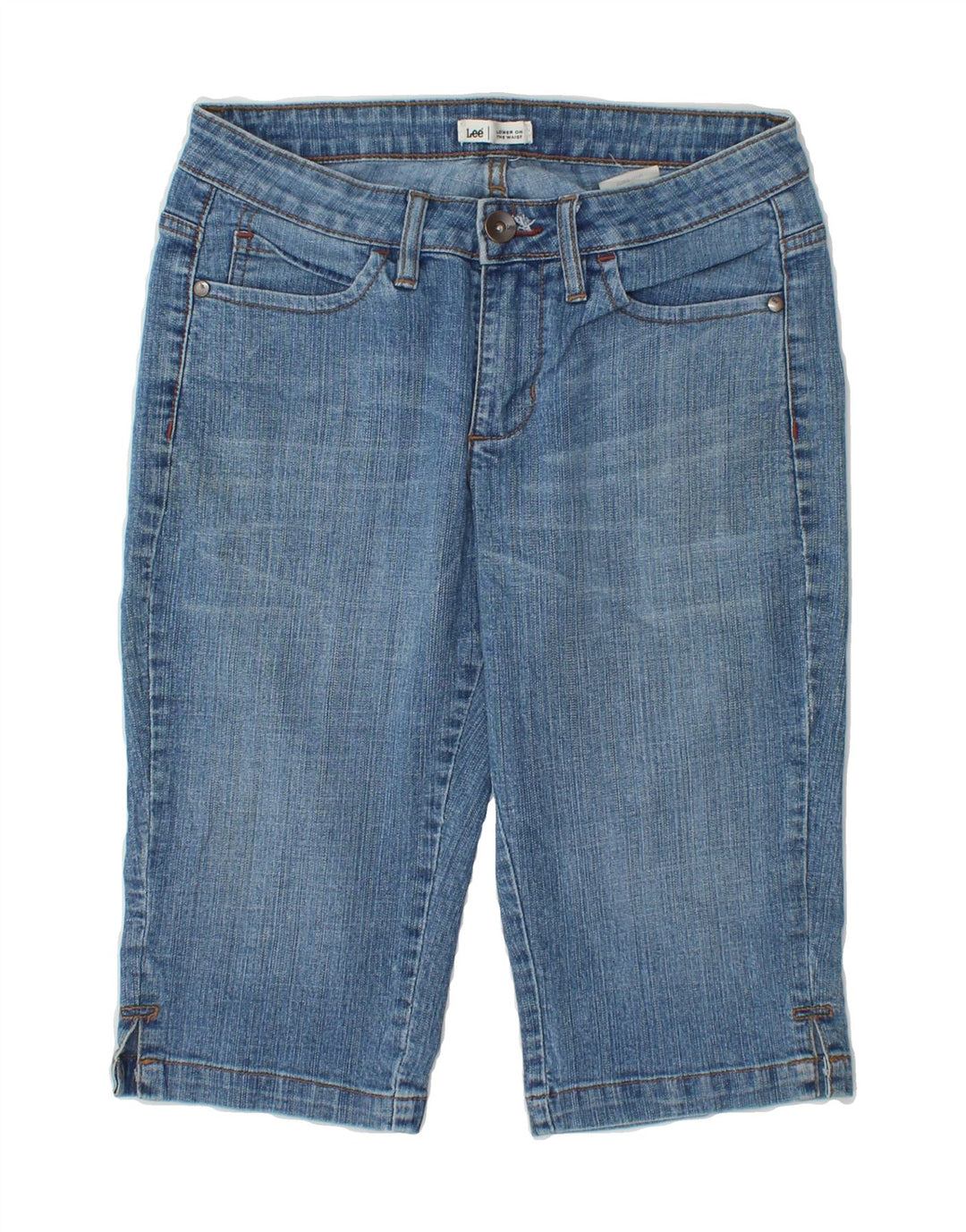 LEE Womens Denim Bermuda Shorts US 4 Small W28 Blue Cotton Vintage Lee and Second-Hand Lee from Messina Hembry 