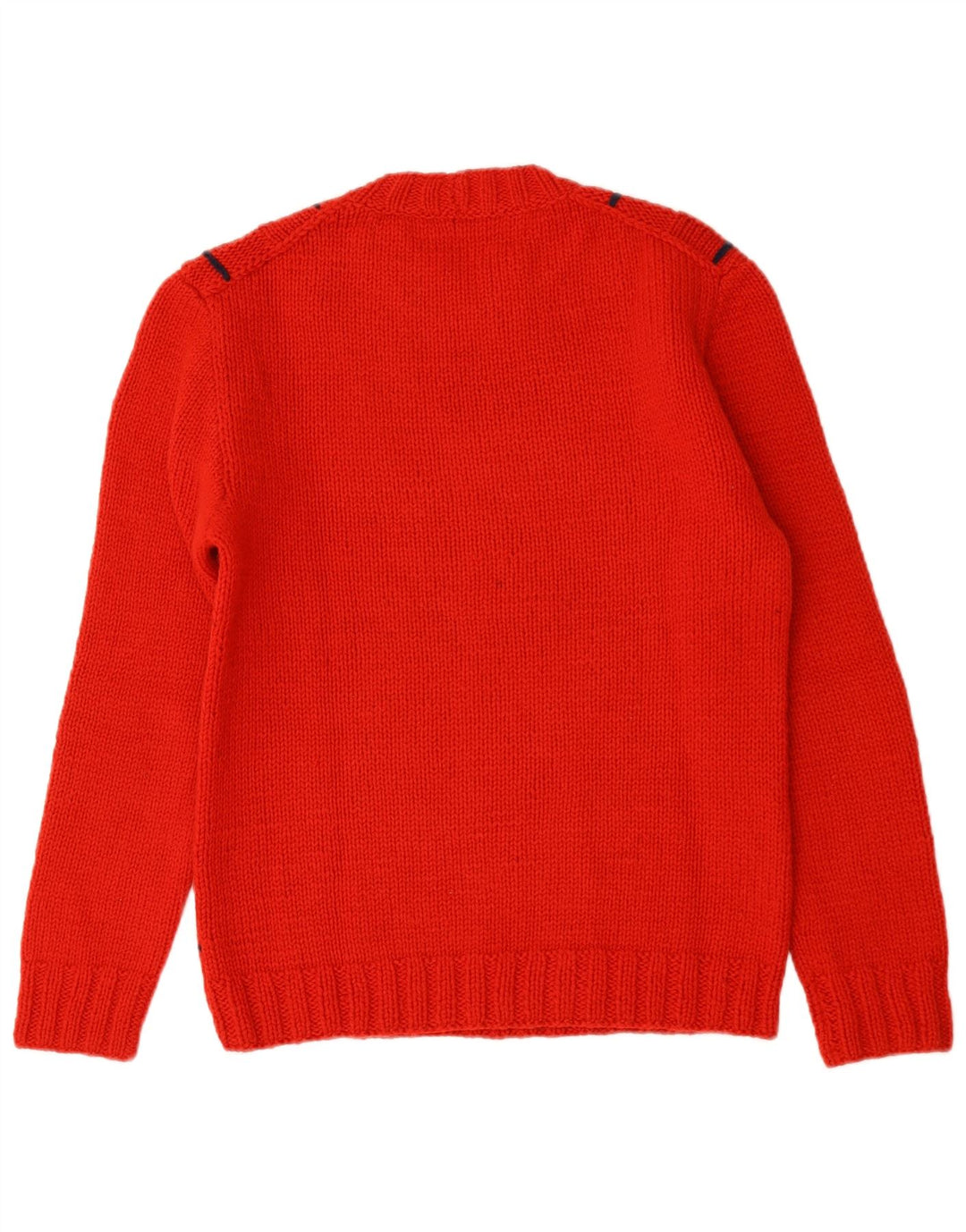 Vintage Damen Pullover mit Rundhalsausschnitt, Gr. 16, groß, rot kariert