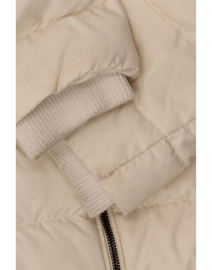 Tommy Hilfiger Herren Wattierte Jacke UK 36 Small Off White Polyester