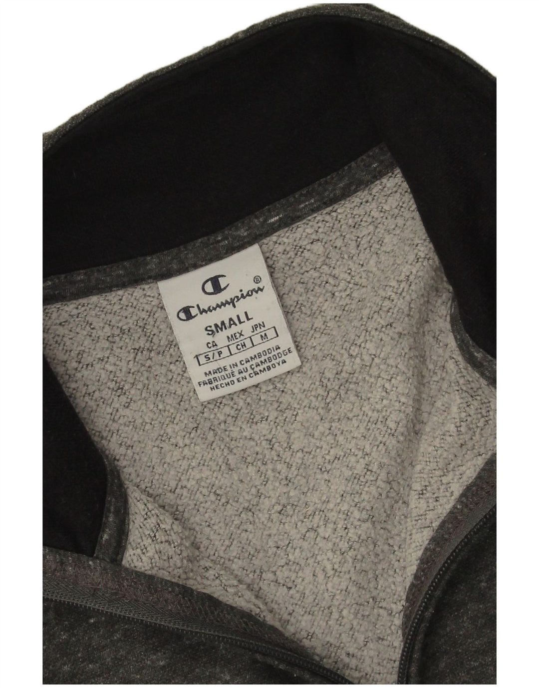 Champion Damen-Trainingsanzugoberteil, UK-Größe 10, Größe S, grau gefleckte Baumwolle