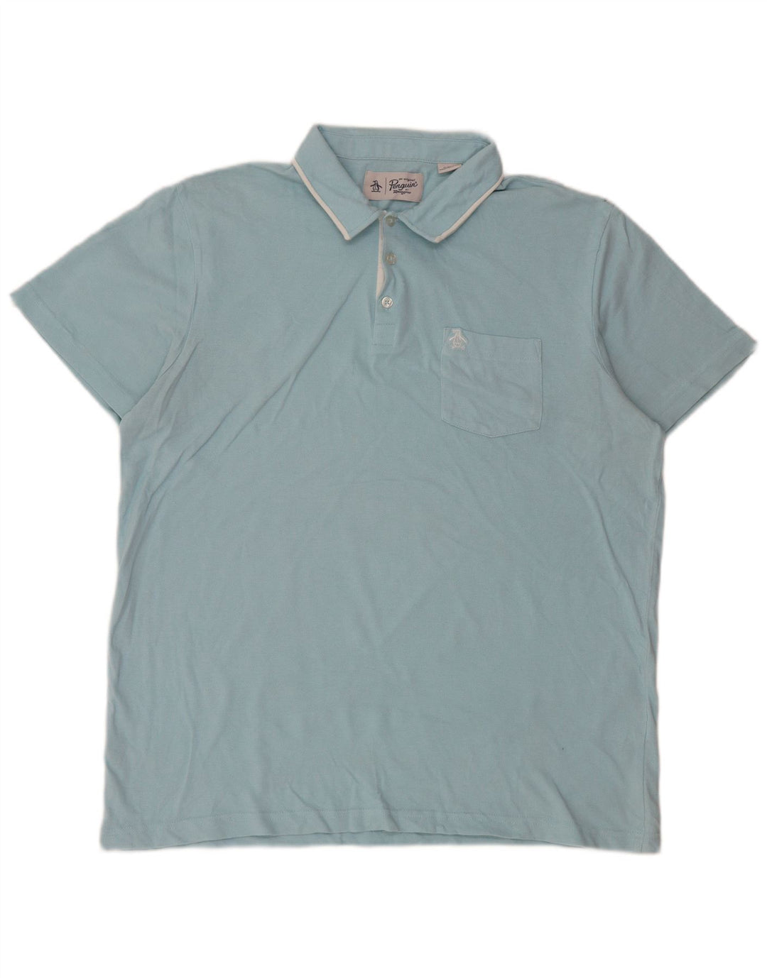 Penguin Herren Poloshirt XL Blau Baumwolle